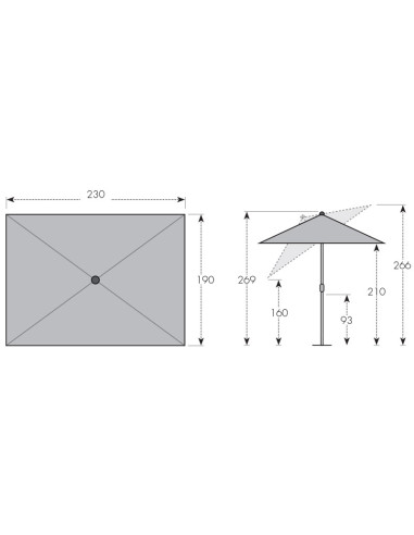 Sunline Waterproof 2,3x1,9m Balkónový slunečník | DOPPLER