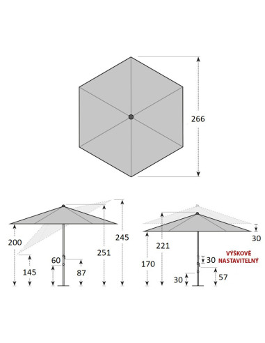 Expert 280 cm Zahradní slunečník středový | DOPPLER CZ