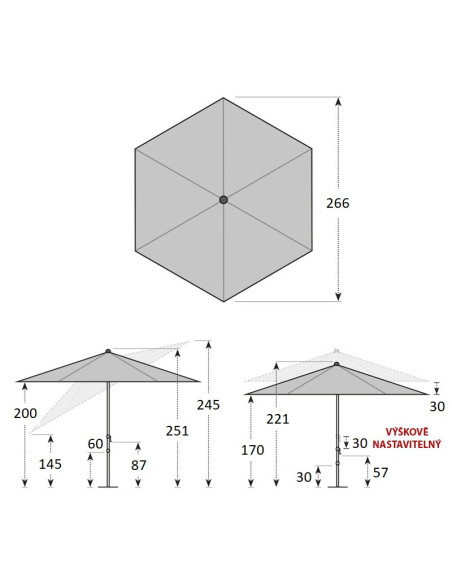 Expert 280 cm Zahradní slunečník středový | DOPPLER CZ