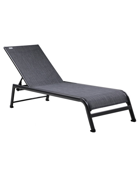 VENEDIG - Zahradní hliníkové zahradní lehátko, šedé | DOPPLER