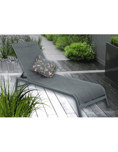 VENEDIG - Zahradní hliníkové zahradní lehátko, šedé | DOPPLER