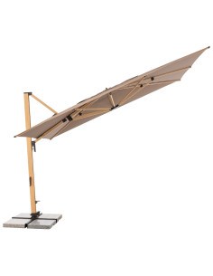 Zahradní slunečník Alu Wood 4x3m s boční tyčí | DOPPLER CZ 2