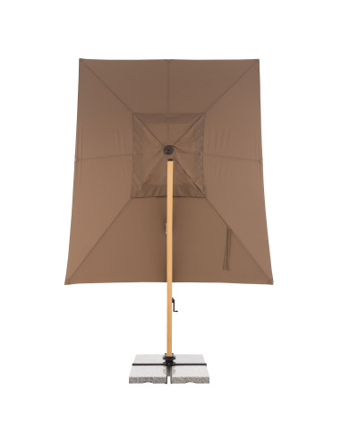 Zahradní slunečník Alu Wood 4x3m s boční tyčí | DOPPLER CZ