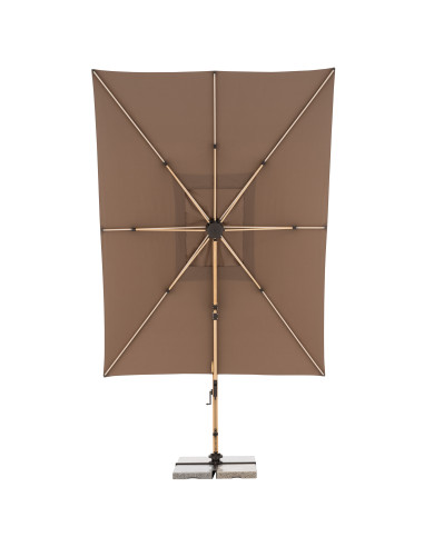 Zahradní slunečník Alu Wood 4x3m s boční tyčí | DOPPLER CZ