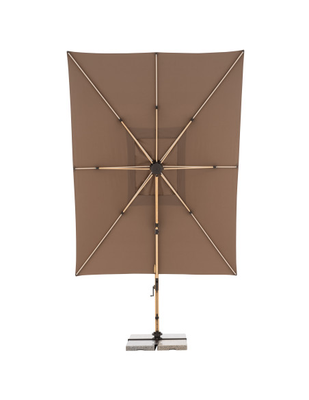 Zahradní slunečník Alu Wood 4x3m s boční tyčí | DOPPLER CZ