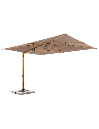 Zahradní slunečník Alu Wood 4x3m s boční tyčí | DOPPLER CZ