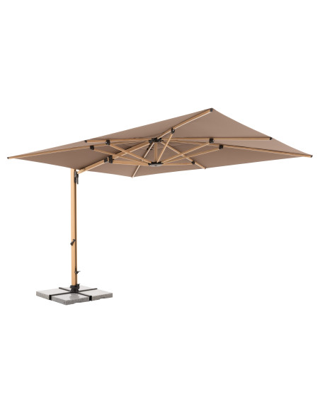 Zahradní slunečník Alu Wood 4x3m s boční tyčí | DOPPLER CZ