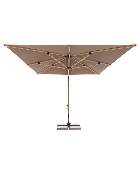 Zahradní slunečník Alu Wood 4x3m s boční tyčí | DOPPLER CZ