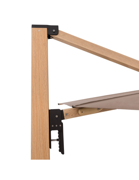 Zahradní slunečník Alu Wood 4x3m s boční tyčí | DOPPLER CZ