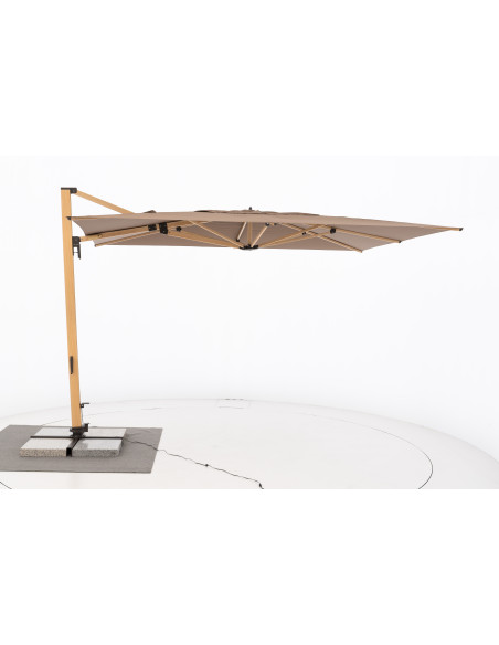 Zahradní slunečník Alu Wood 4x3m s boční tyčí | DOPPLER CZ