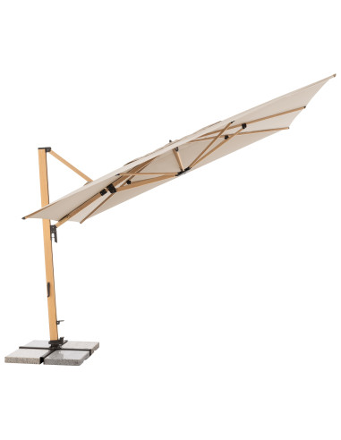 Zahradní slunečník Alu Wood 4x3m s boční tyčí | DOPPLER CZ