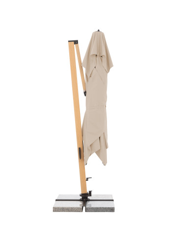 Zahradní slunečník Alu Wood 4x3m s boční tyčí | DOPPLER CZ