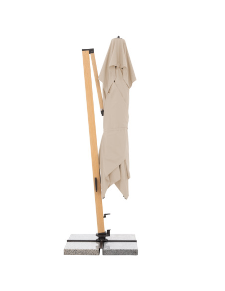 Zahradní slunečník Alu Wood 4x3m s boční tyčí | DOPPLER CZ