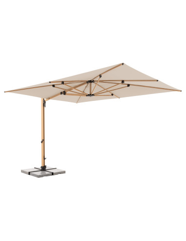 Zahradní slunečník Alu Wood 4x3m s boční tyčí | DOPPLER CZ