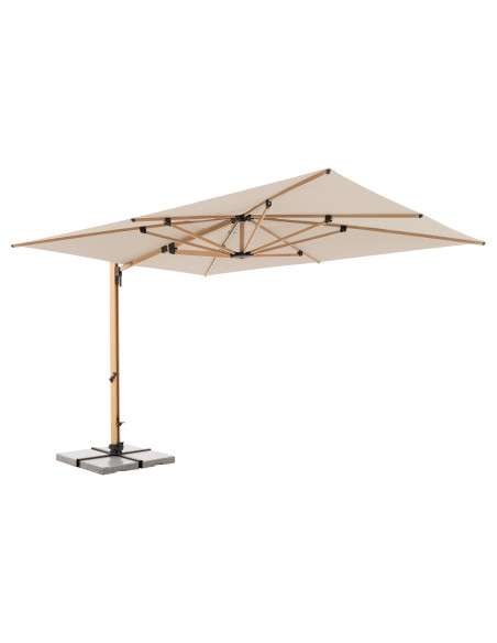 Zahradní slunečník Alu Wood 4x3m s boční tyčí | DOPPLER CZ