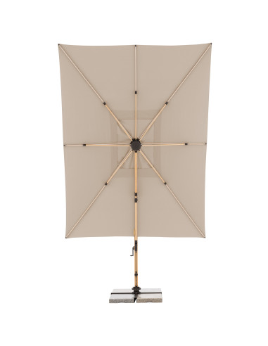 Zahradní slunečník Alu Wood 4x3m s boční tyčí | DOPPLER CZ