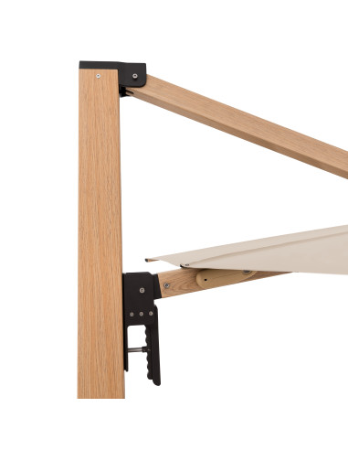 Zahradní slunečník Alu Wood 4x3m s boční tyčí | DOPPLER CZ