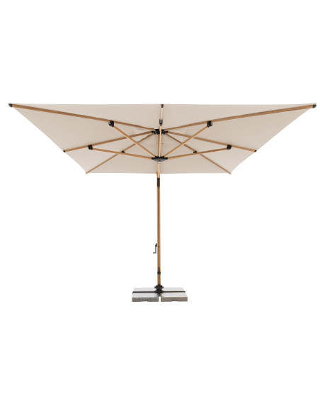 Zahradní slunečník Alu Wood 4x3m s boční tyčí | DOPPLER CZ