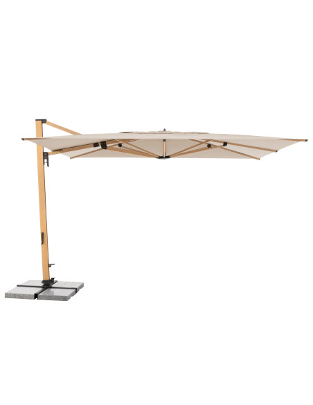 Zahradní slunečník Alu Wood 4x3m s boční tyčí | DOPPLER CZ