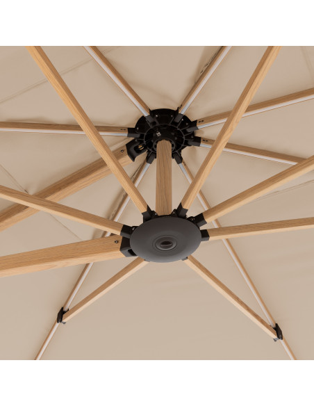 Zahradní slunečník Alu Wood 4x3m s boční tyčí | DOPPLER CZ