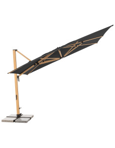 Zahradní slunečník Alu Wood 4x3m s boční tyčí | DOPPLER CZ 2