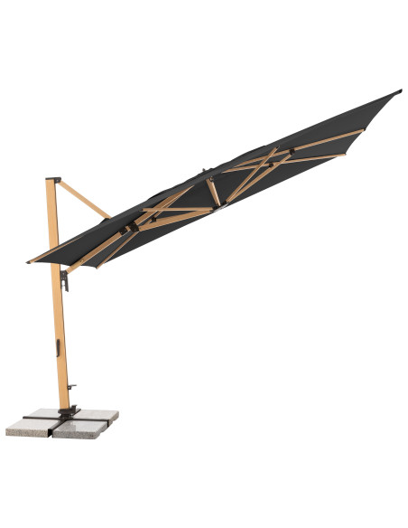 Zahradní slunečník Alu Wood 4x3m s boční tyčí | DOPPLER CZ