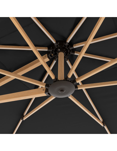 Zahradní slunečník Alu Wood 4x3m s boční tyčí | DOPPLER CZ