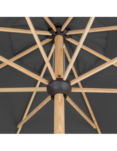 Alu Wood 3,5 m Zahradní slunečník středový | DOPPLER CZ