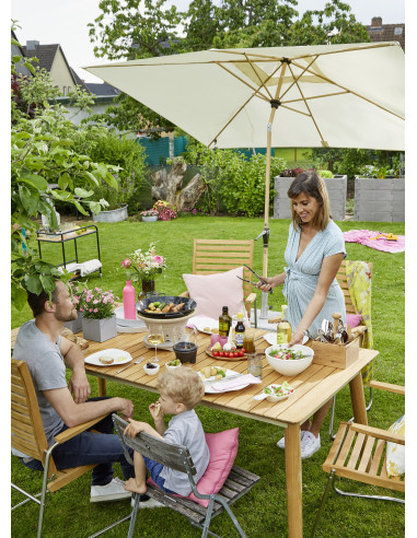 Alu Wood 3x2 m Zahradní slunečník středový | DOPPLER CZ