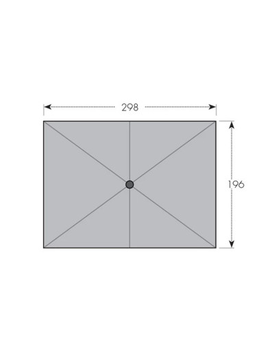 Alu Wood 3x2 m Zahradní slunečník středový | DOPPLER CZ