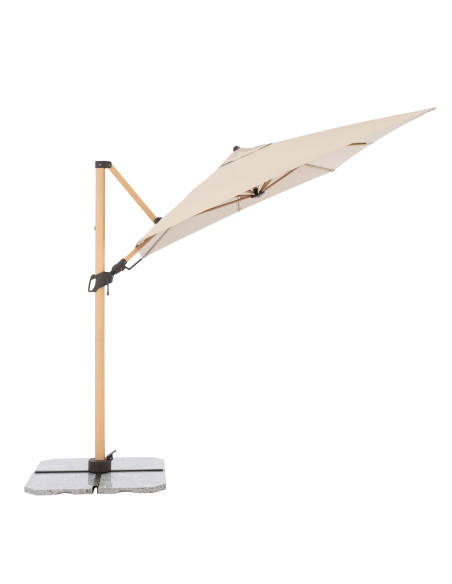 Zahradní slunečník Alu Wood 220 x 300 s boční tyčí | DOPPLER