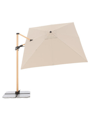 Zahradní slunečník Alu Wood 220 x 300 s boční tyčí | DOPPLER