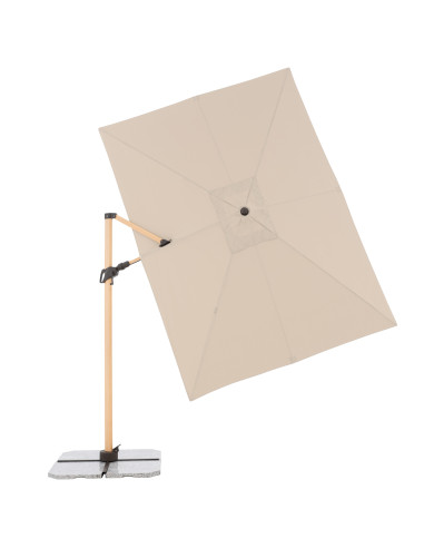 Zahradní slunečník Alu Wood 220 x 300 s boční tyčí | DOPPLER