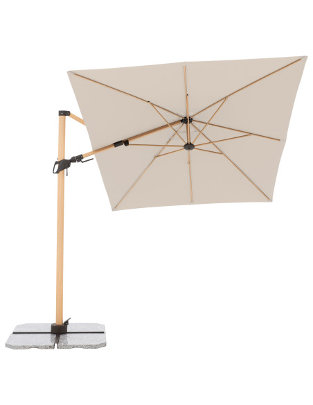 Zahradní slunečník Alu Wood 220 x 300 s boční tyčí | DOPPLER