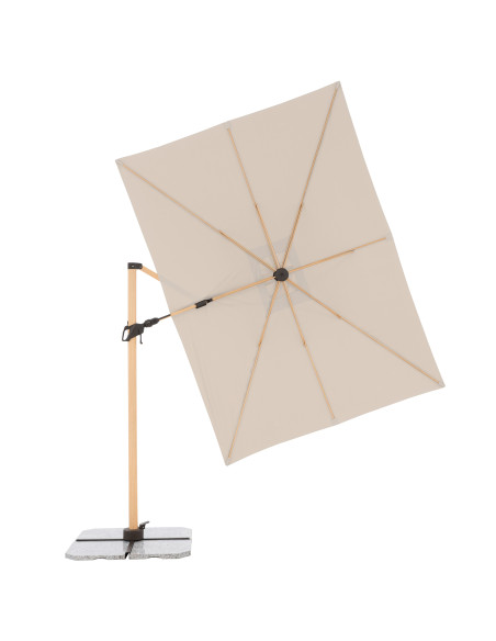 Zahradní slunečník Alu Wood 220 x 300 s boční tyčí | DOPPLER