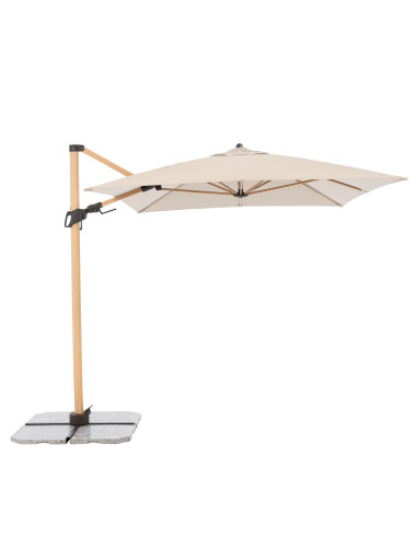 Zahradní slunečník Alu Wood 220 x 300 s boční tyčí | DOPPLER