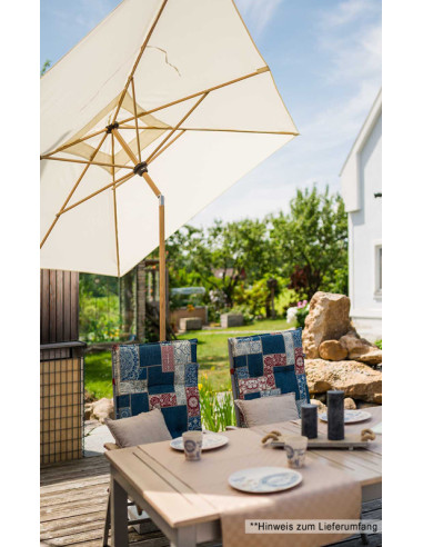 Alu Wood 210x140 cm Zahradní slunečník středový | DOPPLER CZ