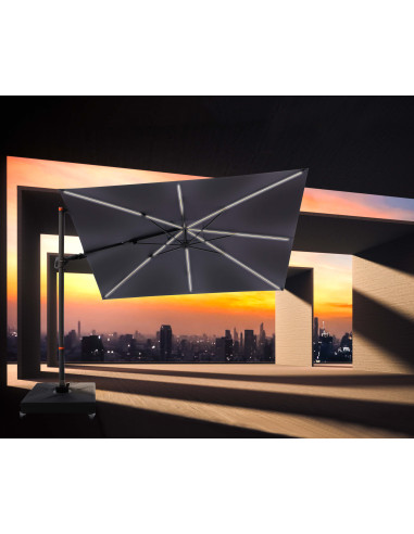 myZone 220 x 300 cm LED slunečník s boční tyčí | DOPPLER CZ