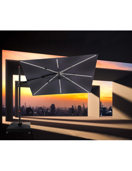 myZone 220 x 300 cm LED slunečník s boční tyčí | DOPPLER CZ