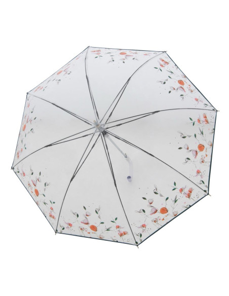 Fiber Long AC Transparent Floral Dreams | Dámský průhledný deštník | Doppler CZ