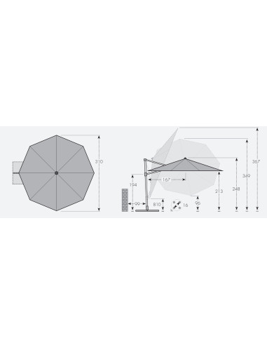LIFE 310 cm  Zahradní slunečník | DOPPLER CZ