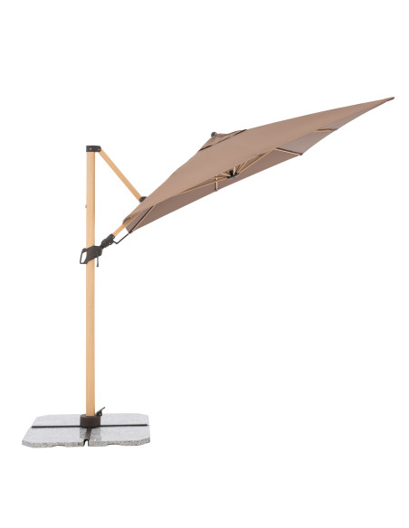 Zahradní slunečník Alu Wood 220 x 300 s boční tyčí | DOPPLER