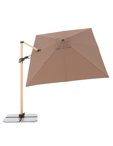 Zahradní slunečník Alu Wood 220 x 300 s boční tyčí | DOPPLER