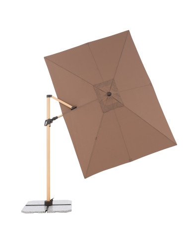 Zahradní slunečník Alu Wood 220 x 300 s boční tyčí | DOPPLER