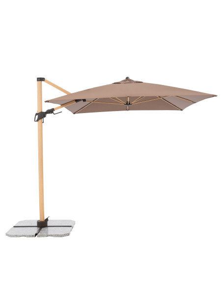 Zahradní slunečník Alu Wood 220 x 300 s boční tyčí | DOPPLER