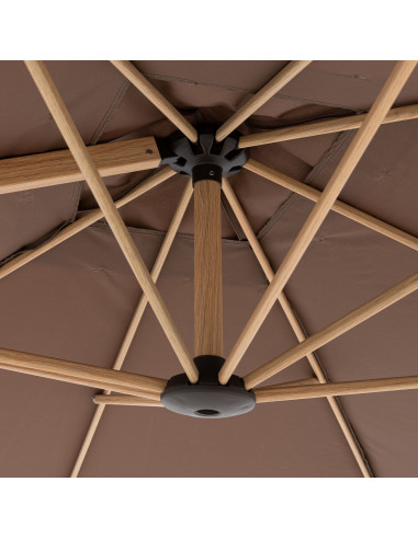 Zahradní slunečník Alu Wood 220 x 300 s boční tyčí | DOPPLER