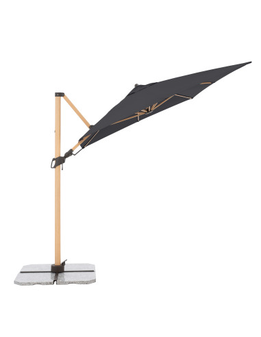 Zahradní slunečník Alu Wood 220 x 300 s boční tyčí | DOPPLER