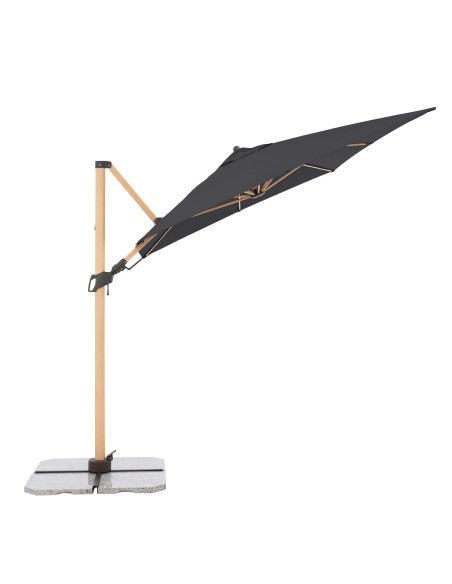 Zahradní slunečník Alu Wood 220 x 300 s boční tyčí | DOPPLER