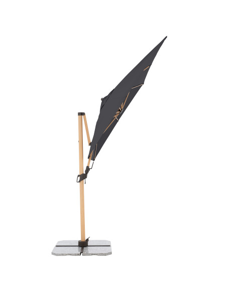 Zahradní slunečník Alu Wood 220 x 300 s boční tyčí | DOPPLER