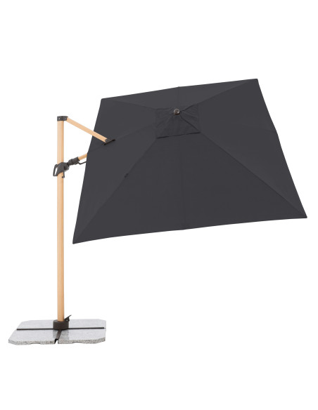 Zahradní slunečník Alu Wood 220 x 300 s boční tyčí | DOPPLER